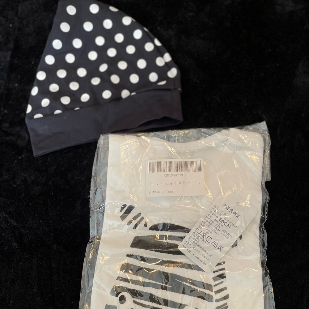 COPY - Zebra Baby Cap & Romper